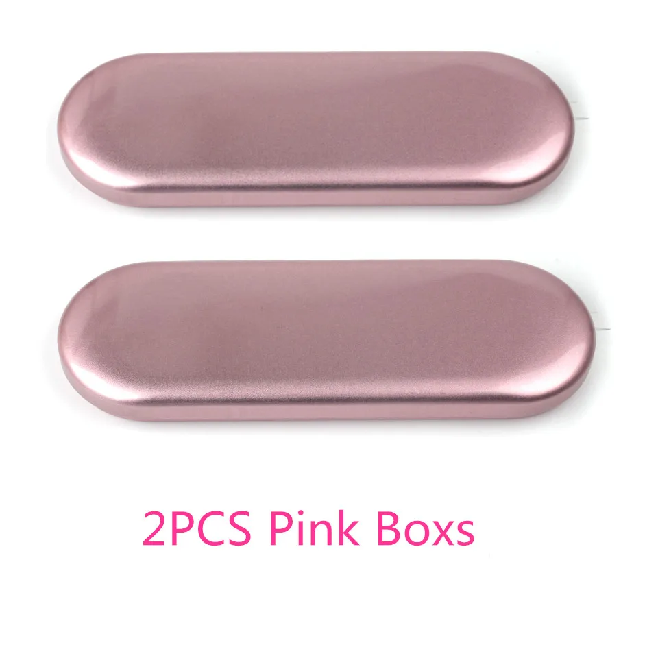 2PCS Pink Boxs NEWCOME Наращивание ресниц Пинцет коробка для хранения розовый/Серебряный Органайзер защитная коробка Красота Пенал макияж инструменты - Цвет: 2PCS Pink Boxs