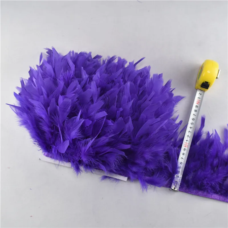 Purple 10 м/лот, индейка, перо, бахрома, отделка 4-6 дюймов, марабу, перья, отделка юбки, платье, отделка, ленты, перья для рукоделия - Цвет: Purple