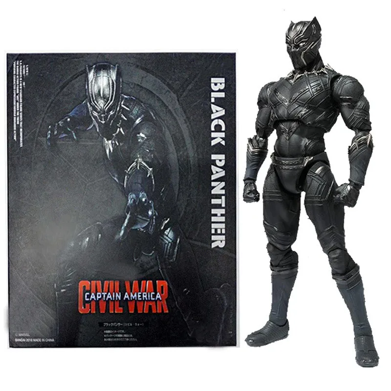 

17CM Disney The Avengers Figures PVC Black Panther Doll Decoration Collection Figurine Toys For Children Birthday Gift