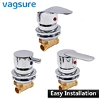 Новый 1 Способ Смеситель для душевой комнаты кран для душа клапан для отвода отверстия размер 50-55 мм керамический картридж для холодной и горячей воды резьба для крана