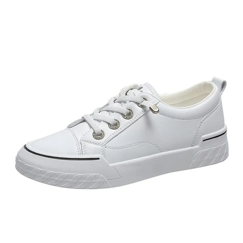 

Women Sneakers Leather Light White Shoes Female Platform Vulcanized Shoes Spring Casual Breathable Sports White Shoes