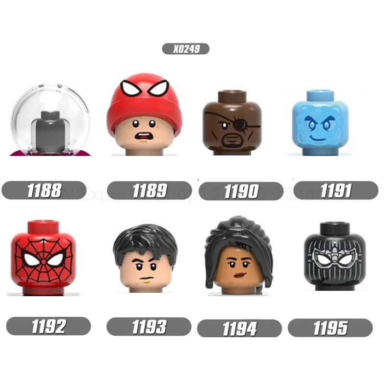 

2021 Heroes Nick Furry Peter Parker Hydro Mysterio guest Building Blocks Bricks Toy For Children X0249