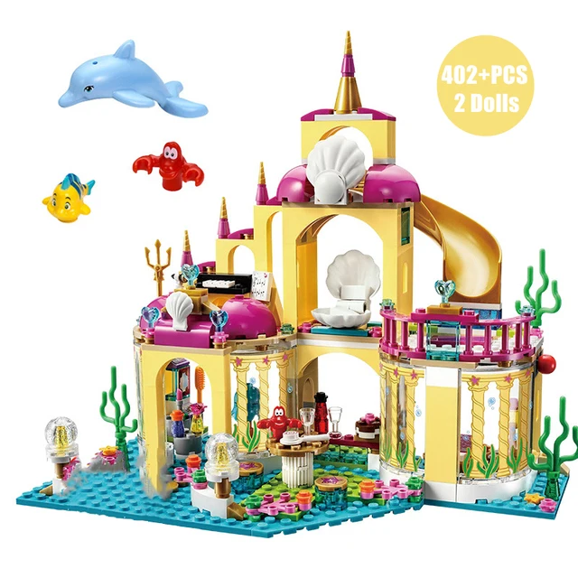 

Building Blocks friends Beauty And The Beast Princess Castle Sets Brick Belle's Enchanted Castle Playmobil Toys For Children