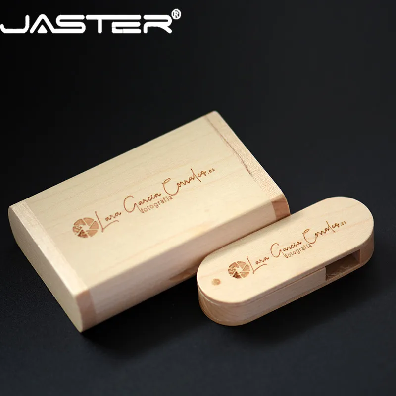 JASTER Деревянный вращающийся USB+ флип-бокс для ручки(более 10 шт бесплатный логотип) USB 2,0 4 ГБ 8 ГБ 16 ГБ 32 ГБ 64 ГБ USB флеш-накопитель