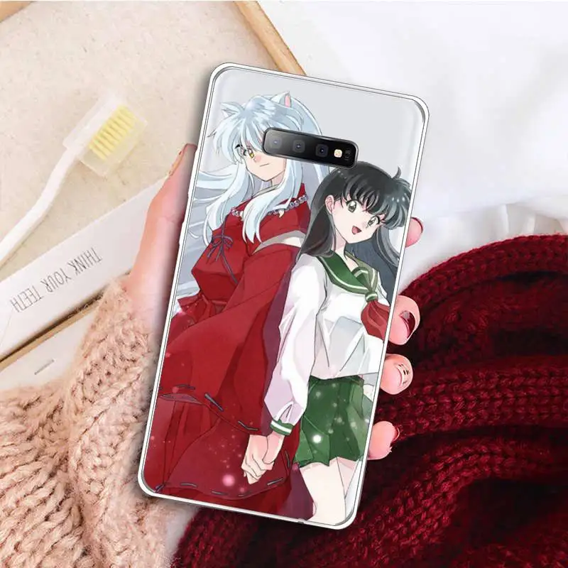 

Anime Inuyasha Sesshoumaru Higurashi Kagome Phone Case Transparent For Samsung Galaxy A71 A21s S8 S9 S10 plus note 20 ultra