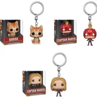 Виниловые фигурки героев Marvel мстители капитан Марвел Гусь Карманный Брелок игрушки для детей Рождественский подарок