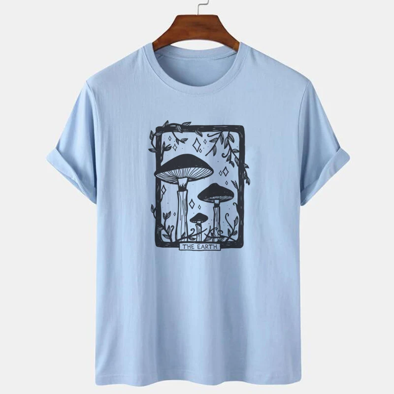 Гриб карты Таро футболка в винтажном стиле эстетическое с коротким рукавом