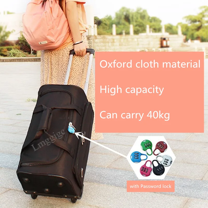 

New 202428 inch High capacity suitcase bag Oxford cloth travel case Men rolling luggage with wheel Oversized trolley box
