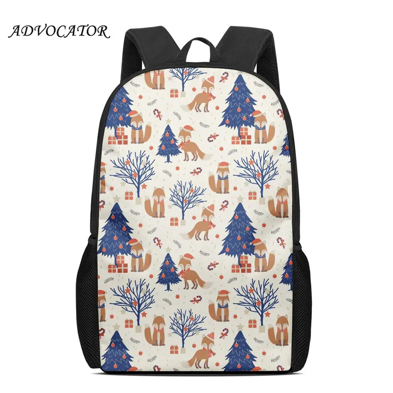 Teenagers School Bags Boys and Girls School Backpack Daypack FOX Print Men Women Work Travel Laptop Backpack Mochila Infantil