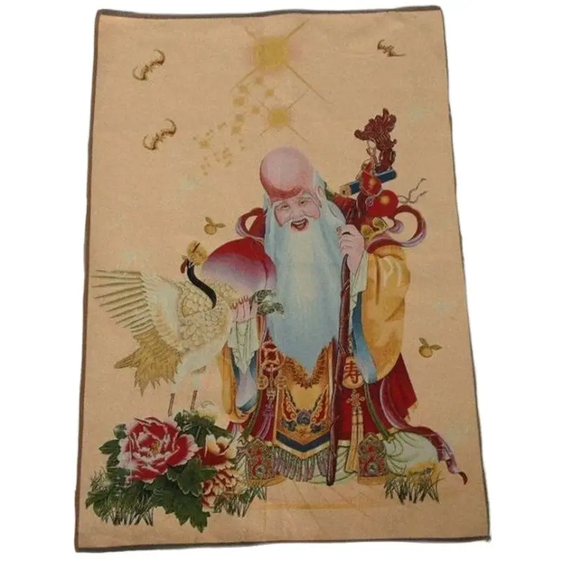 Непал тханка-это тибетская шелковая вышивка Бог долголетия Shouxing