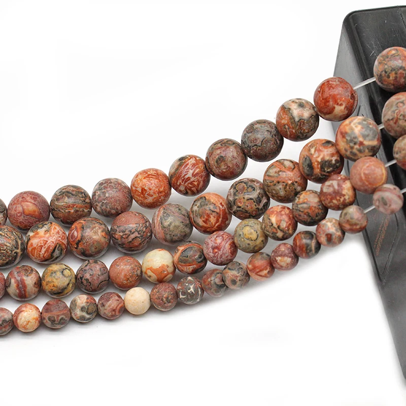 Круглые бусины из натуральной Красной леопардовой яшмы 4/6/8/10/12 мм | Украшения и
