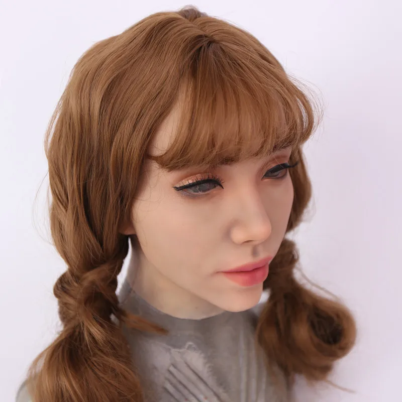 Новая Милая 3D мягкая силиконовая Реалистичная женская маска для трансвеститов