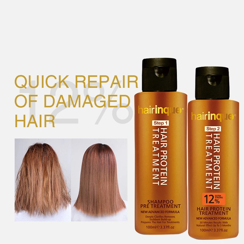 12% Brazilian Keratin Shampoo Conditioner Set Hair Straightening Care Repair Damaged Women Men 100ml | Красота и здоровье