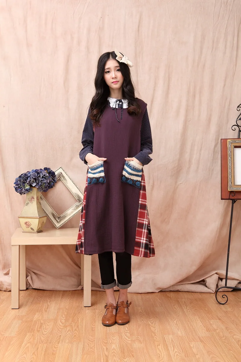 Женское Хлопковое платье макси с блестками вязаное крючком в стиле сливы Лолита