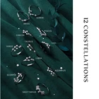 Colusiwei 12 созвездий палец кольца 925 стерлингового серебра Ослепительная звезда регулируемые кольца для женщин AAA CZ дизайн Bijoux