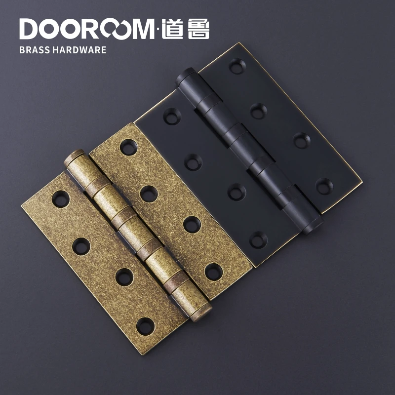 Одна часть-Dooroom латунные толстые подшипниковые петли " x 3" x 3 мм, " x 3" x 3 мм двери из цельного дерева Американский черный золотой немой петли с винтами