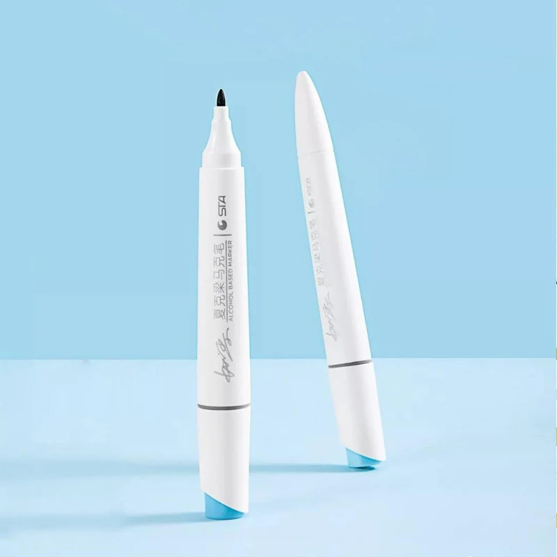 Tanie STA 40/80/120/160/200 Kolory Profesjonalne Markery Alkoholowe Quick Dry Manga Szkicowanie Dual Head Rysunek Artykuły Szkolne Do Plastyki Prezent Tanie STA 40/80/120/160/200 Kolory Profesjonalne Markery Alkoholowe Quick Dry Manga Szkicowanie Dual Head Rysunek Artykuły Szkolne Do Plastyki Prezent