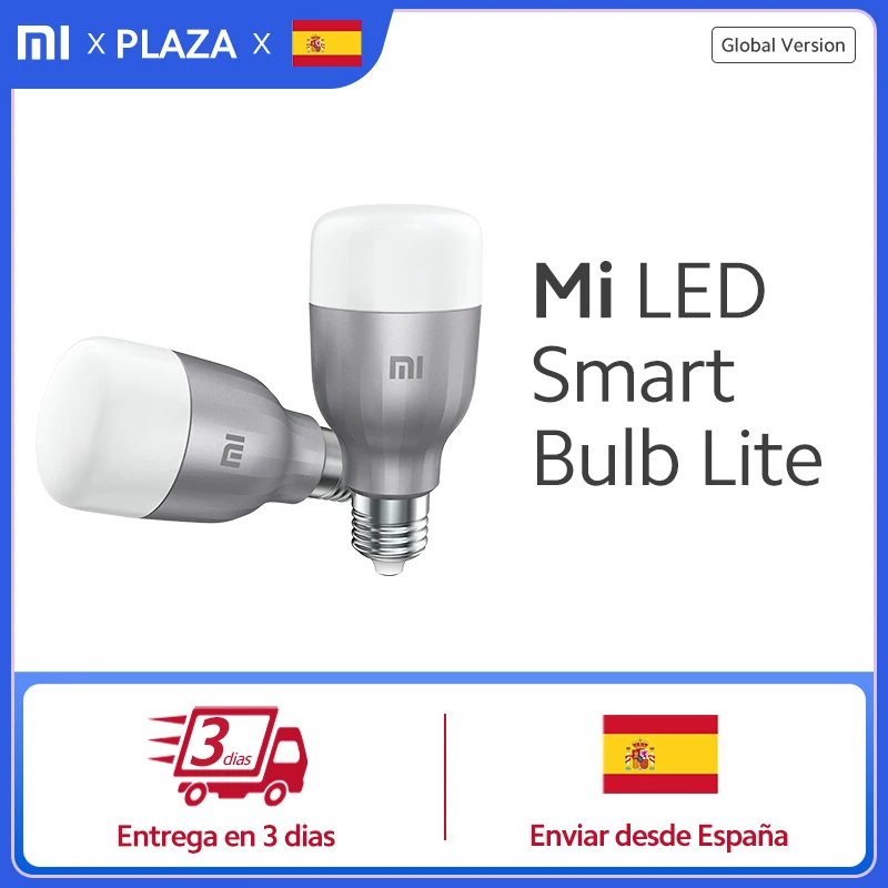 Умная лампа Xiaomi Smart Bulb Lite APP WIFI Голосовое управление цвет и белый 9 Вт 950 люмен 16