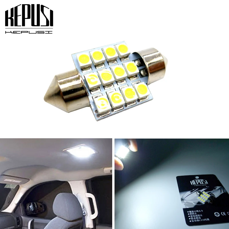 31 мм 3528 1210 SMD 12 светодиодсветодиодный автомобильная лампа для освещения дорожной