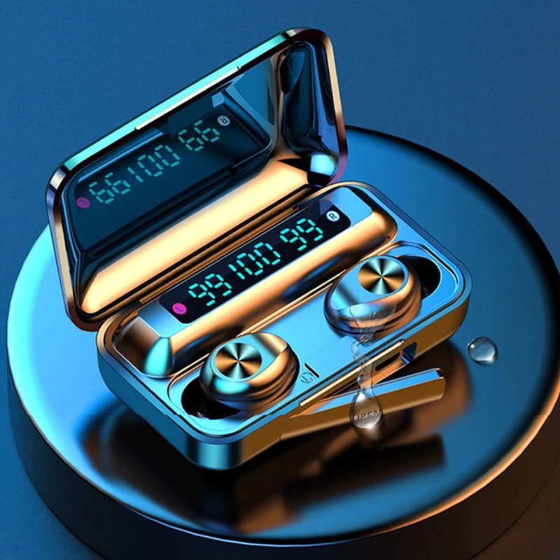 Беспроводные Bluetooth наушники 5 0 светодиодный дисплей сенсорное управление