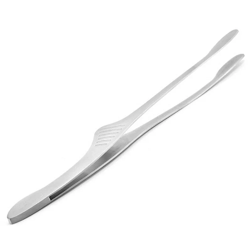 

BBQ Food Barbecue Clip Stainless Steel Grill Cooking Tong Kitchen Bread Baking Outdoor Grilling Clamp 2021 New