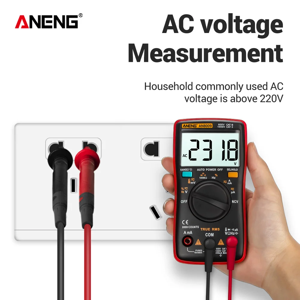 ANENG AN8009 тестер мультиметр цифровой мультиметры цифровые мультимитр вольтметр