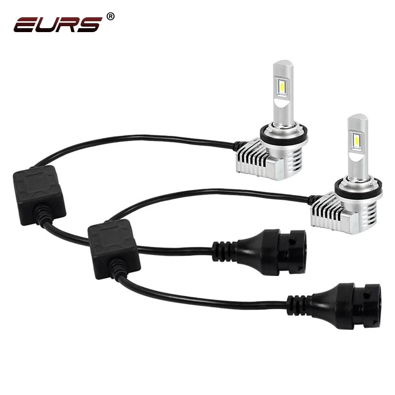 Светодиодсветодиодный мини лампы EURS P20 h7 Canbus H11 H8 H9 HB3 9005 HB4 9006 5202 H16 6000K 12 В 24