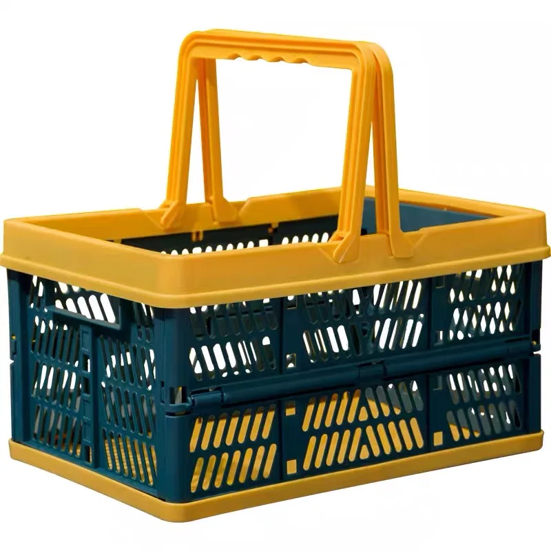 

Foldable Portable Storage Basket Sundries Underwear Toy Storage Box Cosmetic Book Organizer Stationery Container Laundry Basket