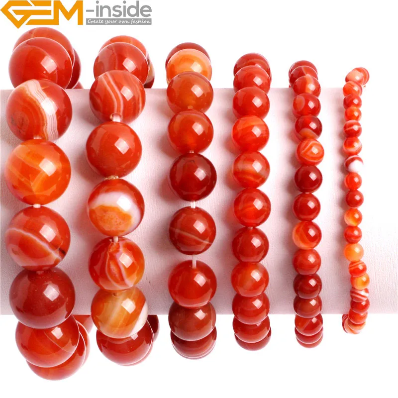 Браслет из натурального красного сердолика Sardonyx 4 14 мм|Плетеные браслеты| |