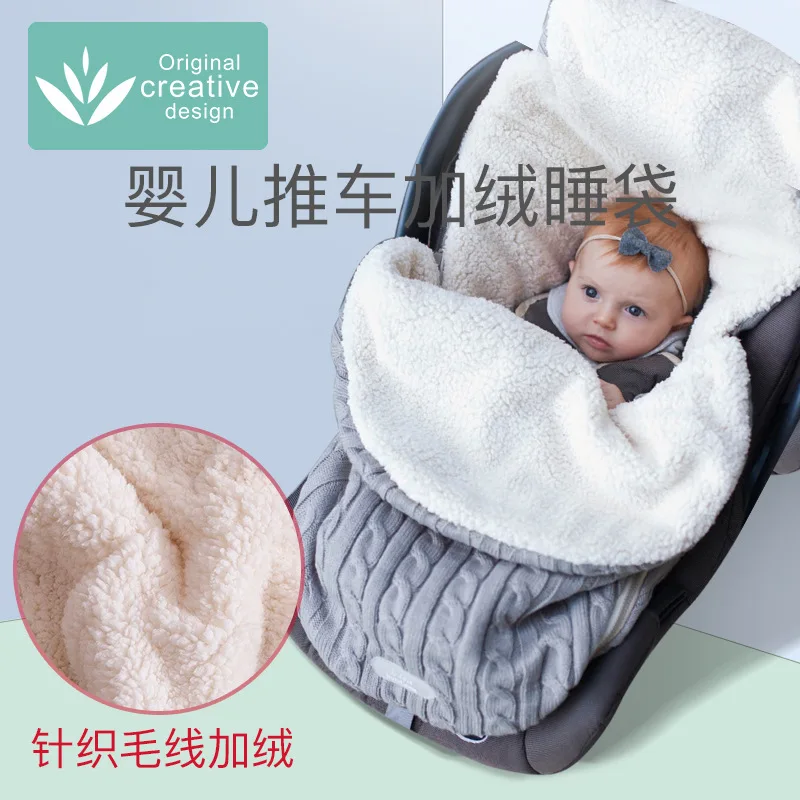 new born car seat sleeping bag pure cotton baby stroller sleeping bag add thick soft foot cover baby stroller accessories