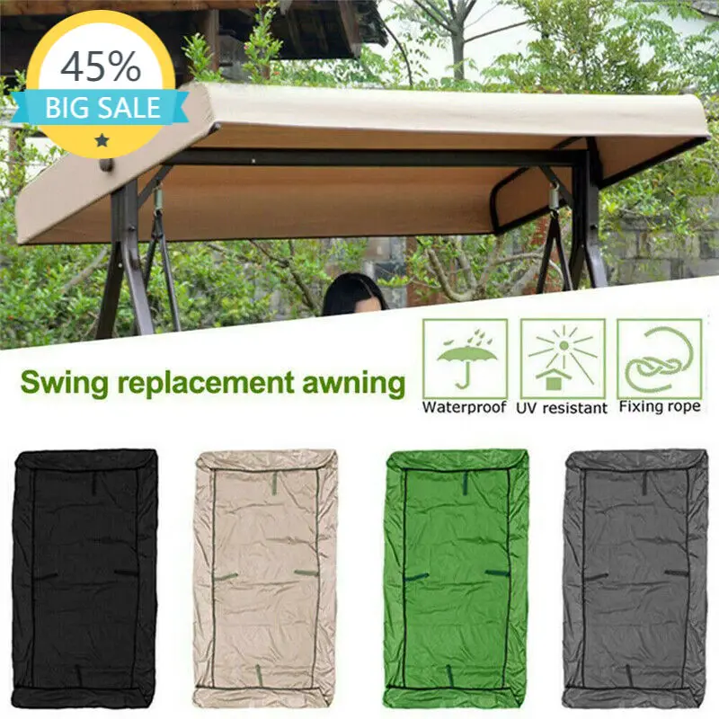 

Swing Canopy Cover - Replacement UV Block Sun Shade Waterproof Decor for Outdoor Garden Patio Yard Park Porch Seat