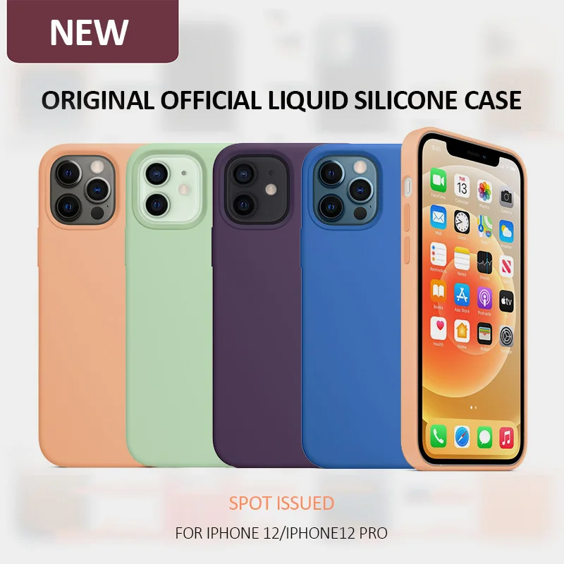 

Luxury Original Official Silicone Case For IPhone SE 2020 12 Mini X XR XS Case For Apple 11 Pro Max 7 8 Plus 12 Pro Case