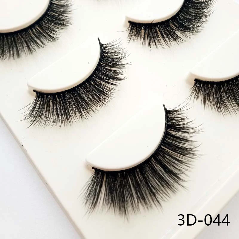 3 пары многоразовых 3D толстых перекрестных длинных накладных ресниц Объемные