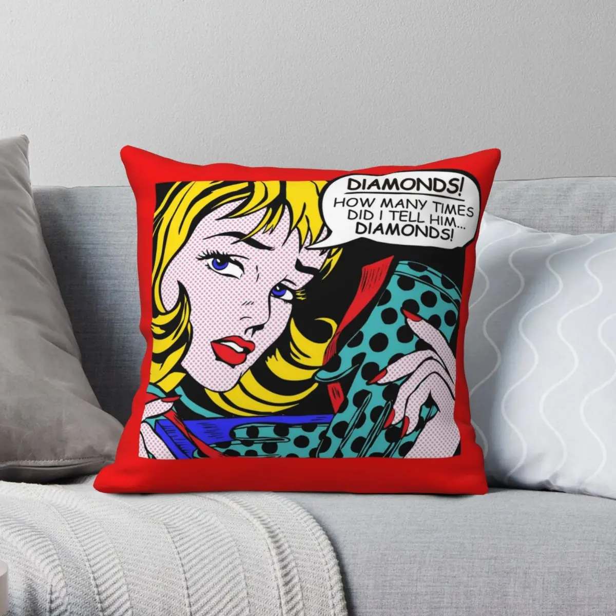 Женская квадратная подушка с перчатками из полиэстера и льна