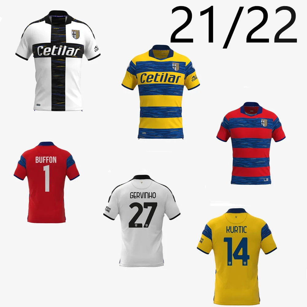 

21 22 PARMA CALCIO GOALKEEPER soccer jersey MAGLIA PORTIERE 2021/22 BUFFON 1 KUCO MIHAILA GERVINHO HERNANI JR FOOTBALL SHIRTS