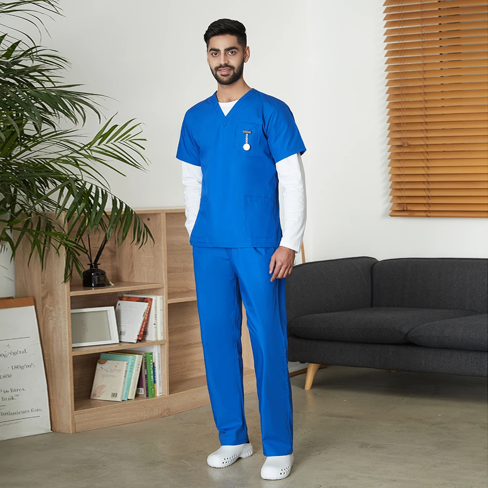 

Unisex Pet Grooming Clinic Nursing Clothes Cleaning Clothes Women's Scrub Set Dental Health Check Work Uniform Set Doctor Set