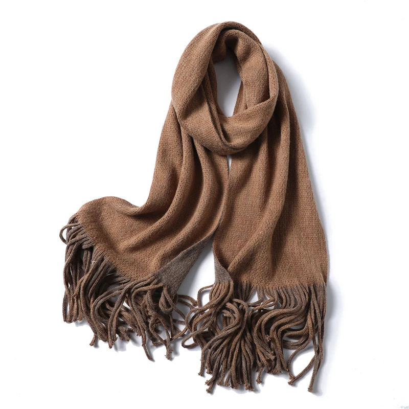 Новинка 2020 зимние кашемировые шарфы для женщин модные вязаные толстые теплые