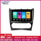 Мультимедийный плеер 6G + 128G QLED, 4G, Android 10, Авторадио, GPS, для Mercedes Benz C-Class W203CLC W203CLK W209, радио, навигация, DVD