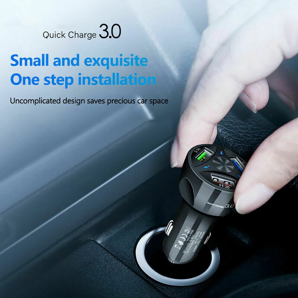 USB Автомобильное зарядное устройство QC 3 0 Быстрая зарядка для Samsung автомобильные