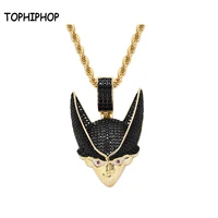 tophiphop hip hop jewelry anime character pendant necklace micro inlaid zircon bling necklace fashion gift men