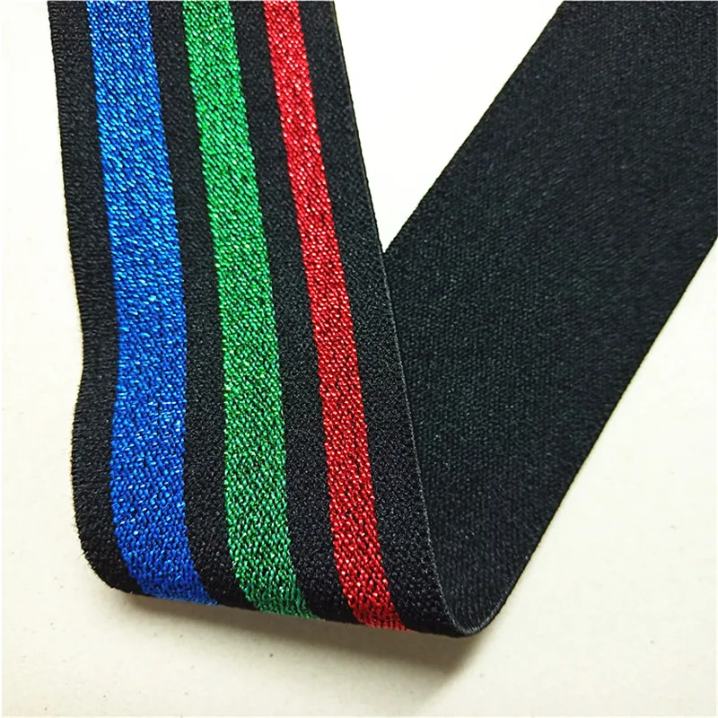 glitter bluegreenred Блестящие плоские резинки с высокой плотностью, 4 см, золотые, серебряные, складывающиеся на резинке, 40 мм, DIY, Швейные аксессуары для одежды, брюк, 1 м - Цвет: glitter bluegreenred