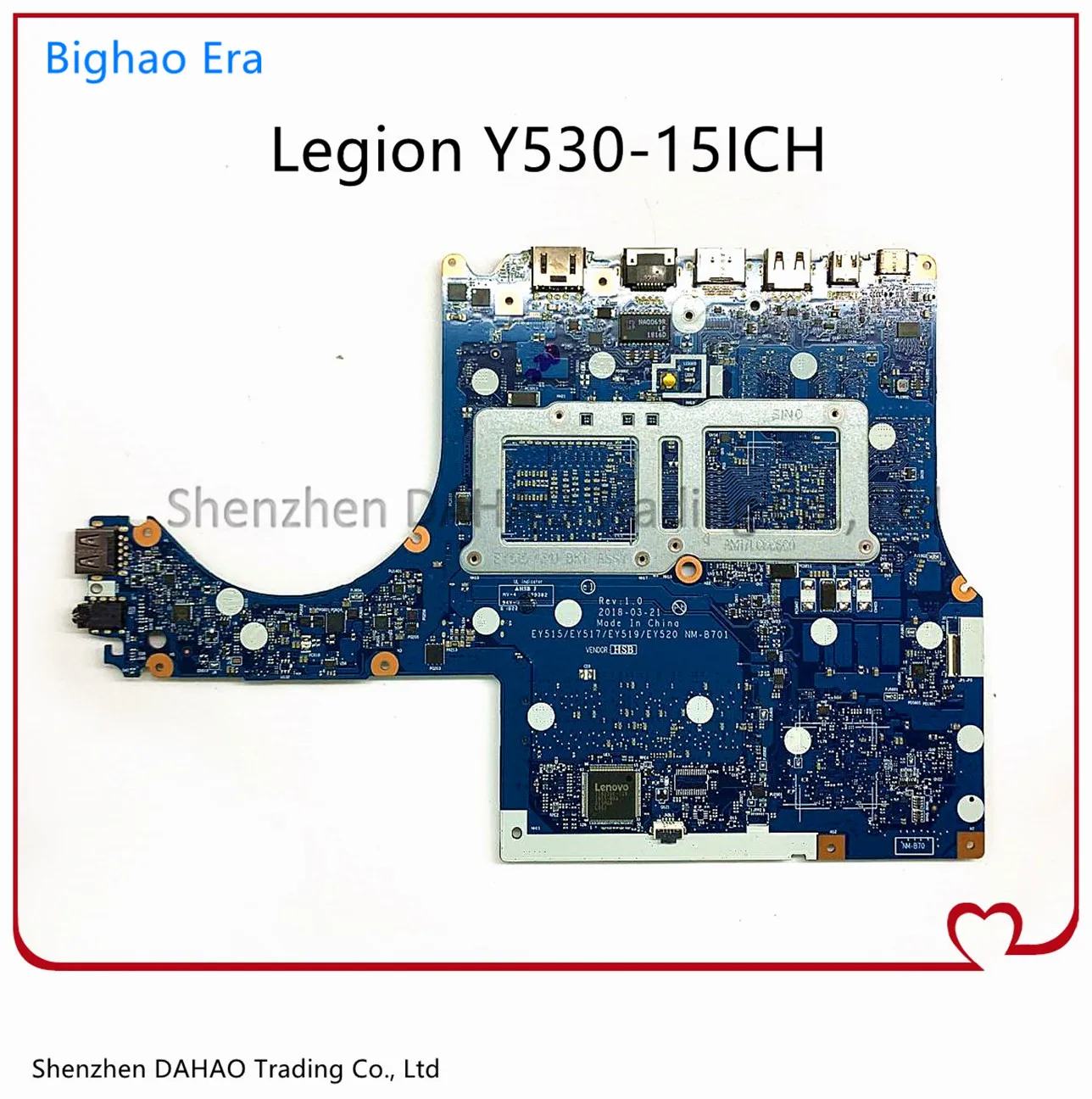 Preise Für Lenovo Legion Y530-15ICH Laptop Motherboard NM-B701 Mainboard 5B20R40161 5B20R40198 W/ I7-8750H GTX1050 4GB-GPU 100% Getestet