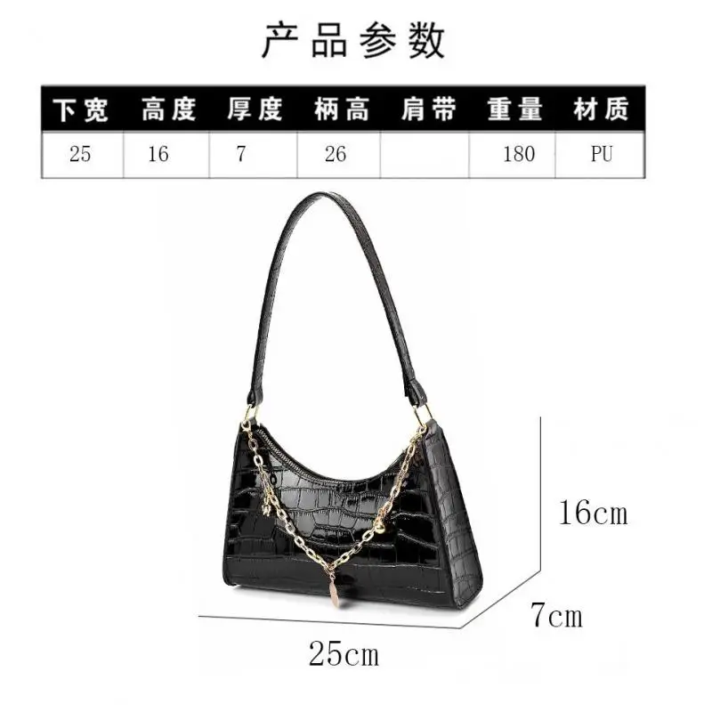 

2021 Vintage Alligator Bag Female White Black Yellow Luxury Designer Shoulder Bag For Women Fashion Alligato Leather Bags Women