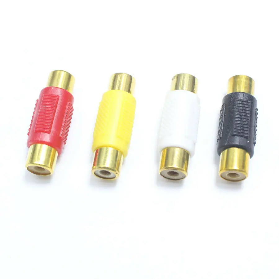 

2pcs Audio Video RCA Female to Female Coupler Joiner Barrel Adapter Connector jack