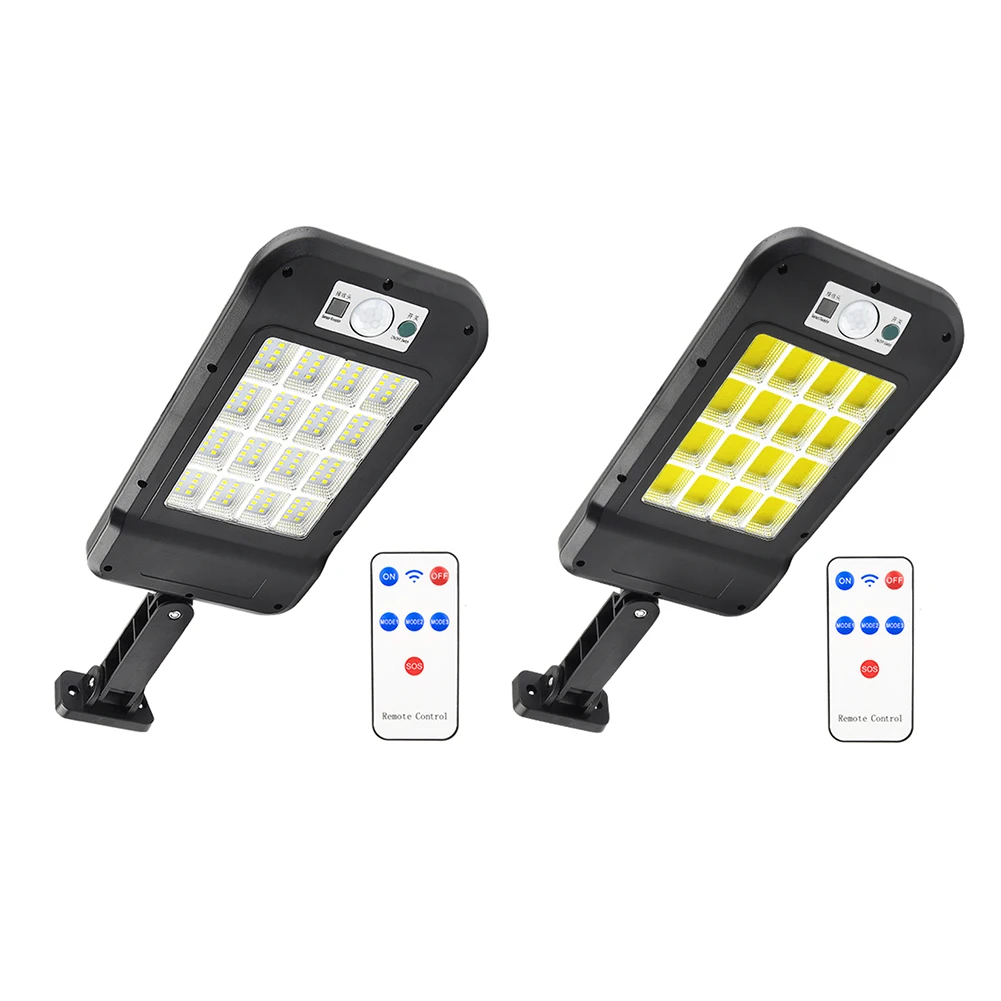 

160LED 240COB индукционный садовый уличный светильник на солнечной батарее с дистанционным управлением, уличный водонепроницаемый настенный св...