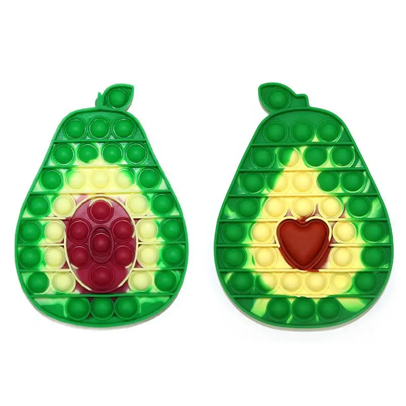 

Силиконовая игрушка-антистресс Pop It авокадо зеленого цвета, тревожность, детские игрушки для снятия стресса