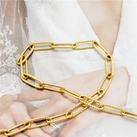 1 meter stainless steel chain 124mm hot fashion men and women jewelry earrings chain hiphop punk necklace cool