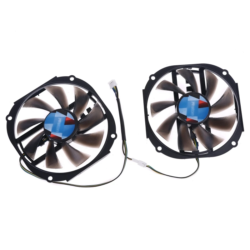 

2022 New 2pcs 95mm 4gb 2048SP GPU Cooler Cooling Fan for Yeston RX480 570 580 Graphics Card Fan Replacement