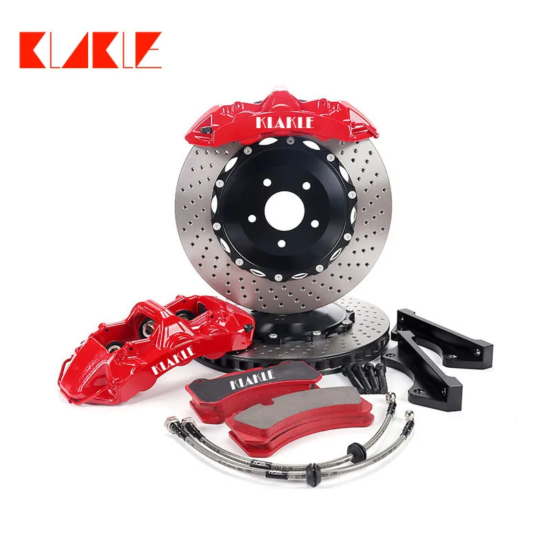 

KLAKLE Car Auto Parts GT6 Car Brake Caliper 6 Big Piston 380*34MM Car Brake Disc Center Cap 5*112 PCD For VW Golf 7