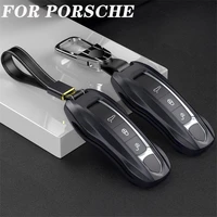 remote car key case cover holder smart key shell for porsche cayenne macan 911 boxster cayman panamera aviation aluminum chrome